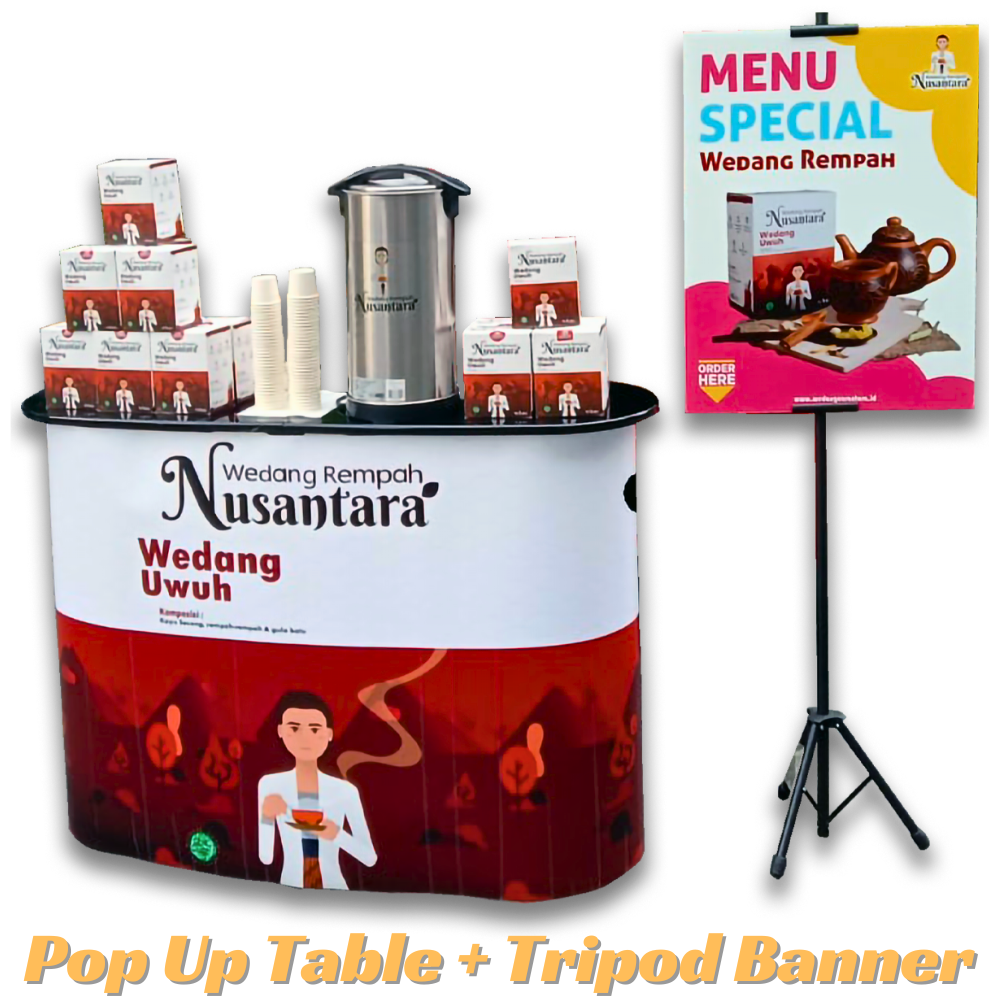 Pop Up Table + Tripod Banner