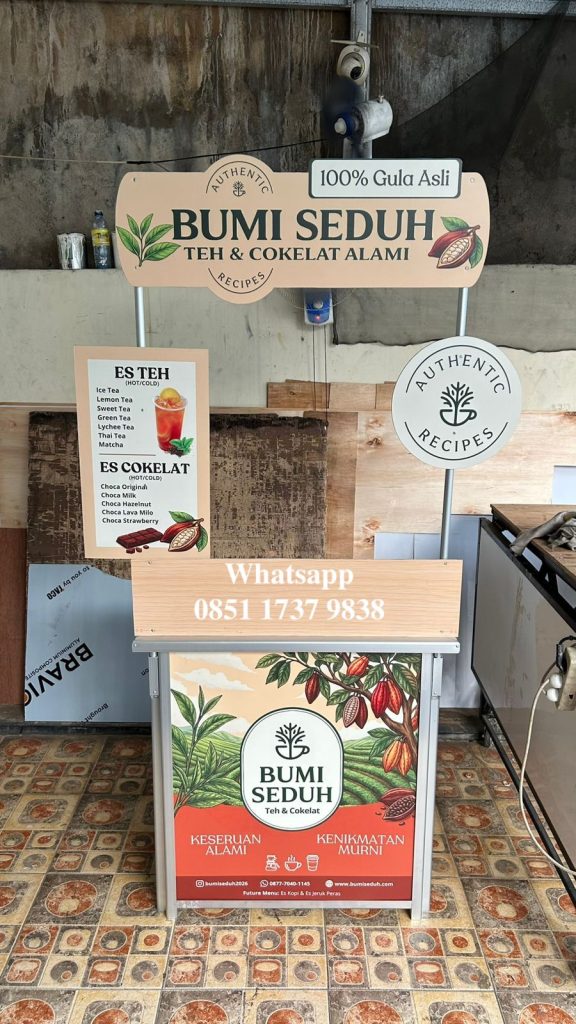 Booth Portable Aluminium Bumi Seduh tampak Depan