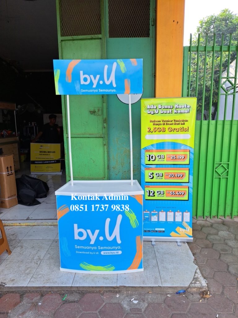 Event desk pvc by.U tampak depan